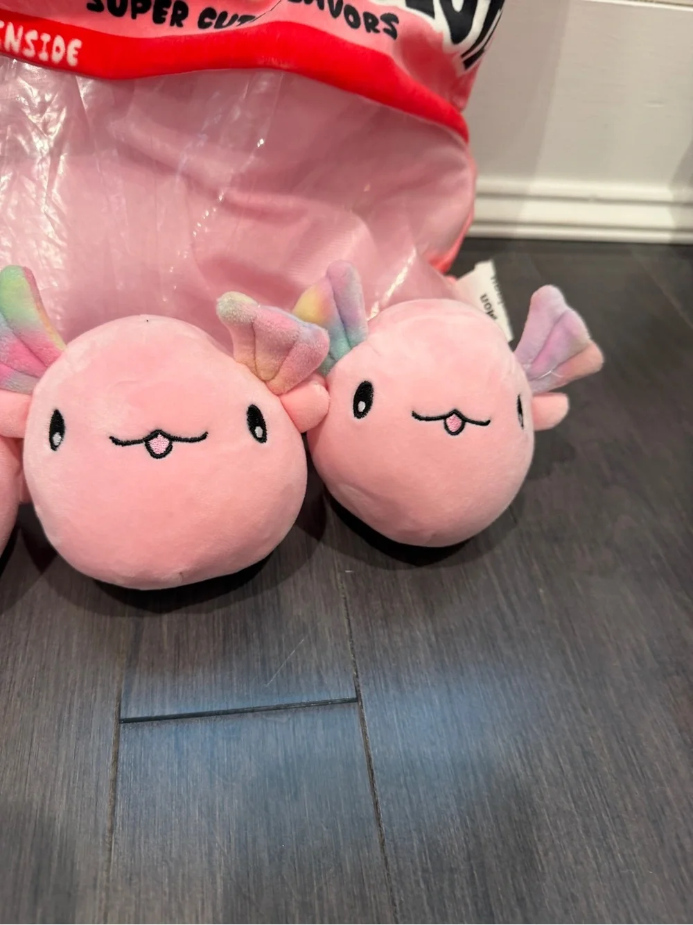 REFAHB Rainbow Axolotl Plush Toy 3 Removable Salamanders Stuffed Plush Kawaii - Picture 9 of 11